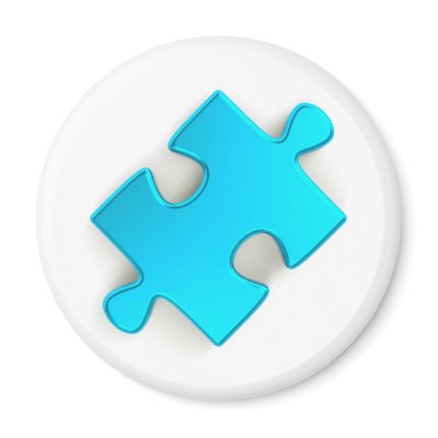 3D Puzzle Piece (Metallic Light Blue) by GeoPappas