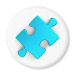 3D Puzzle Piece (Metallic Light Blue) magnets