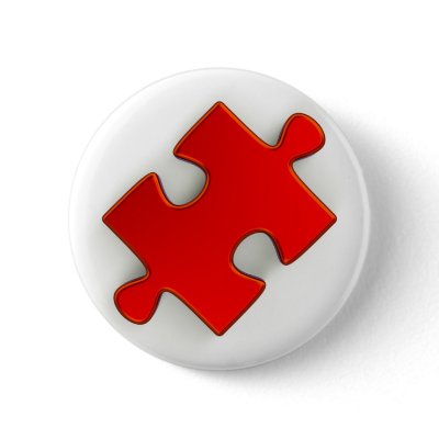 3D Puzzle Piece (Metallic Red) by GeoPappas