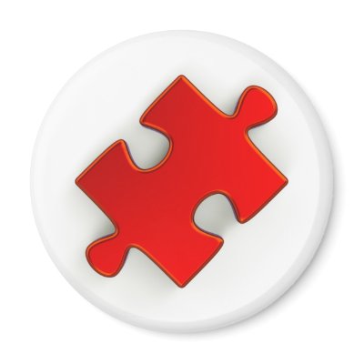 3D Puzzle Piece (Metallic Red) by GeoPappas