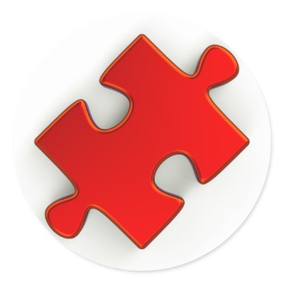 3D Puzzle Piece (Metallic Red) by GeoPappas