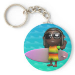 3d Rasta Surfboard Keychains