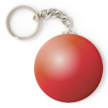 3D Red Ball Keychain