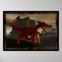 3D Red Dragon Poster posters