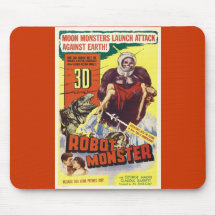 3D ROBOT MOON MONSTER MOUSEPAD