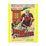 3D ROBOT MOON MONSTER postcards