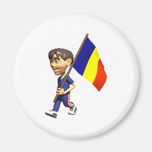 3D Romania Refrigerator Magnets