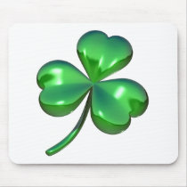 3d shamrock design mouse pads