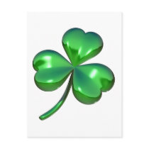 3d shamrock design post card
