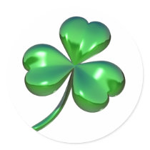 3d shamrock design sticker