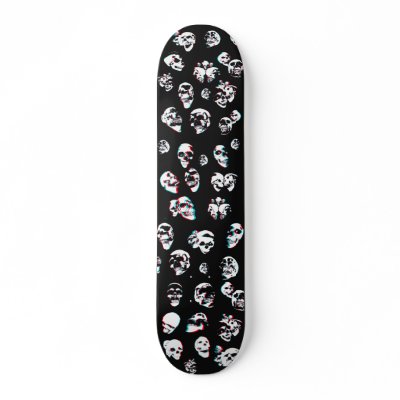 3D Skulls: Custom Skateboard by spiritswitchboard