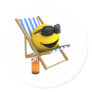 3d-smiley-deckchair round stickers