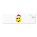 3d Smiley Laughing Santa Claus Bumper Stickers