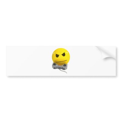 3d-smiley-videogame bumper stickers by SmileyBalls