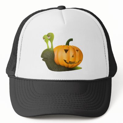 3d Snail Pumpkin Trucker Hats by YouveGotSnail