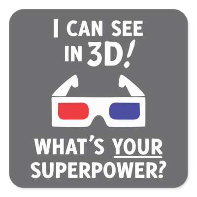 3D Superpower Stickers