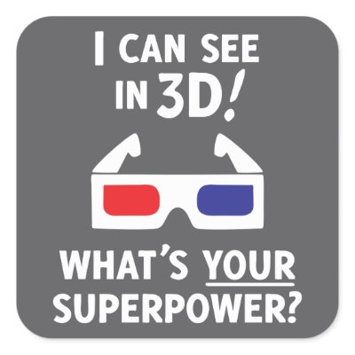 3D Superpower Stickers