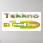 3d techno design 1a poster