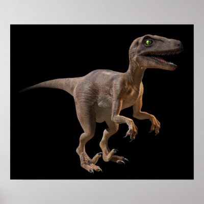 3d Velociraptor Poster by HitRender