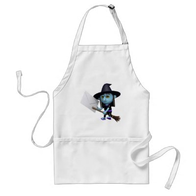 3d Witch Halloween Invitation Aprons by spookz