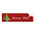 3D XMAS Tree bumper stickers