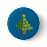 3D XMAS Tree Pinback Button