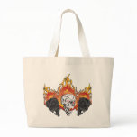 3flaming skulls copy tote bag