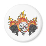 3flaming skulls copy refrigerator magnet