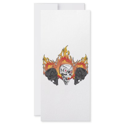 3flaming skulls copy personalized rack card by snomotease