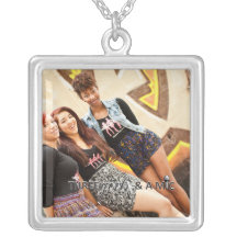 3GM Square Sterling Silver Plate Necklace