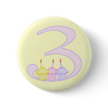3rd Birthday buttons