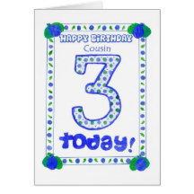 3rd Birthday Card for a Boy Cousin