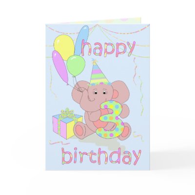 3rd Birthday Elephant for Boys by pooja1008