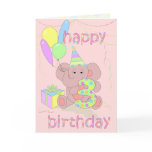 3rd Birthday Elephant for Girls