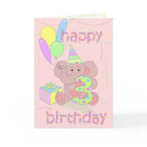 3rd Birthday Elephant for Girls