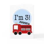 3rd Birthday Fire Truck cards