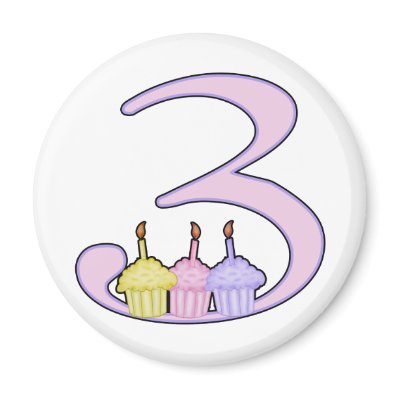 3rd Birthday Refrigerator Magnet by cupcakeville