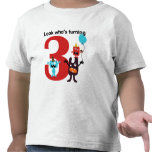 3rd Birthday Tshirt Cute Monster