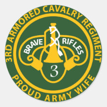 3rd Cavalry Wife Round Sticker