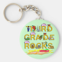 3rd Grade Rocks Key Chain