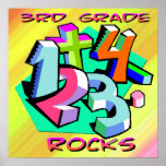 3rd Grade Rocks - Numbers Poster posters