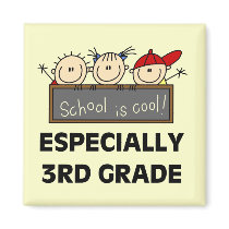 3rd Grade School is Cool Tshirts and Gifts Refrigerator Magnets