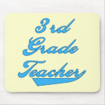 3rd Grade Teacher Blue Tshirts and Gifts Mouse Mats