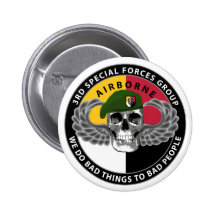3rd Special Forces Group Skull Buttons