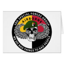 3rd Special Forces Group Skull Card