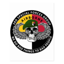 3rd Special Forces Group Skull Post Cards
