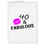40 and Fabulous (Black and Pink) Card