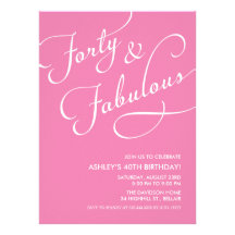 40 and Fabulous Invitations