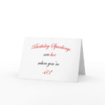 40 Birthday Spanking Cards
