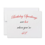 40 Birthday Spanking Personalized Announcement